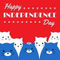 Independence day cats crowd